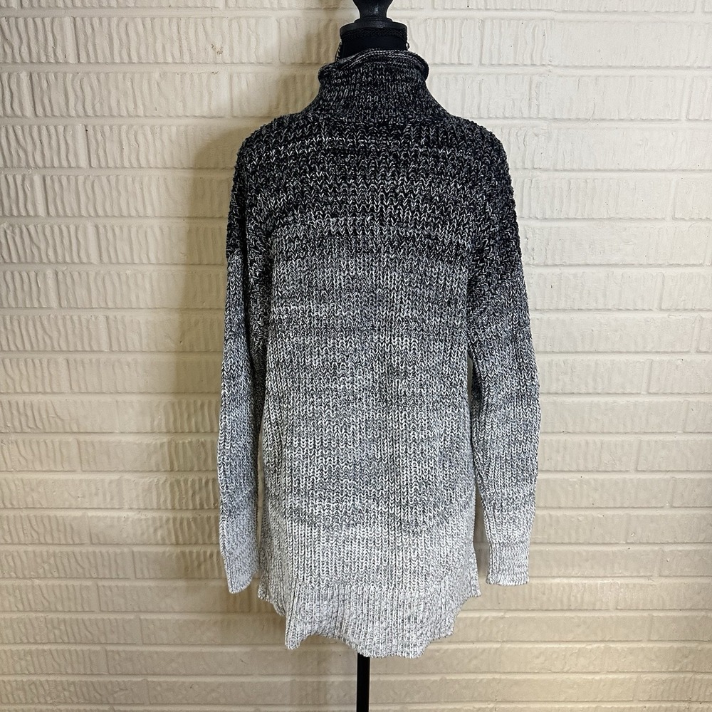 Haven Well Within Cotton Ombre Roll Neck Sweater Chunky Knit Sz M Tunic - Picture 5 of 7